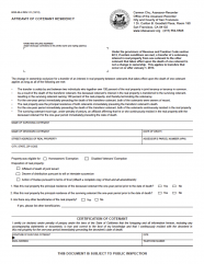 Affidavit of Cotenant Residency (BOE-58-H)