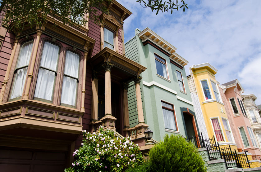 Row of San Francisco houses
