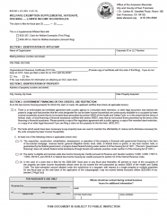 Welfare Exemption Supplemental Affidavit, Housing-Lower Income 