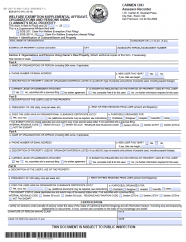 BOE-267-O Welfare Exemption Supplemental Affidavit