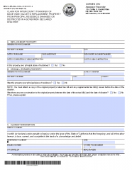 Claim for Intercounty Transfer of Base Year Value to Replacement Property From Principal Residence Damaged or Destroyed in a Governor-Declared Disaster