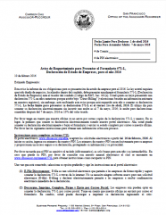 Notice of Requirement to File -- Regular Business (Spanish - Aviso de Requerimiento para Presentar el Formulario 571-L, Declaración de Estado de Empresas)